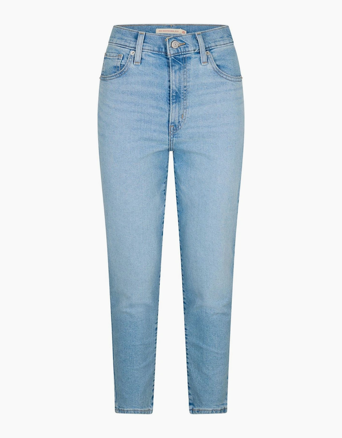 Solid Patterned High Rise Mom Jeans