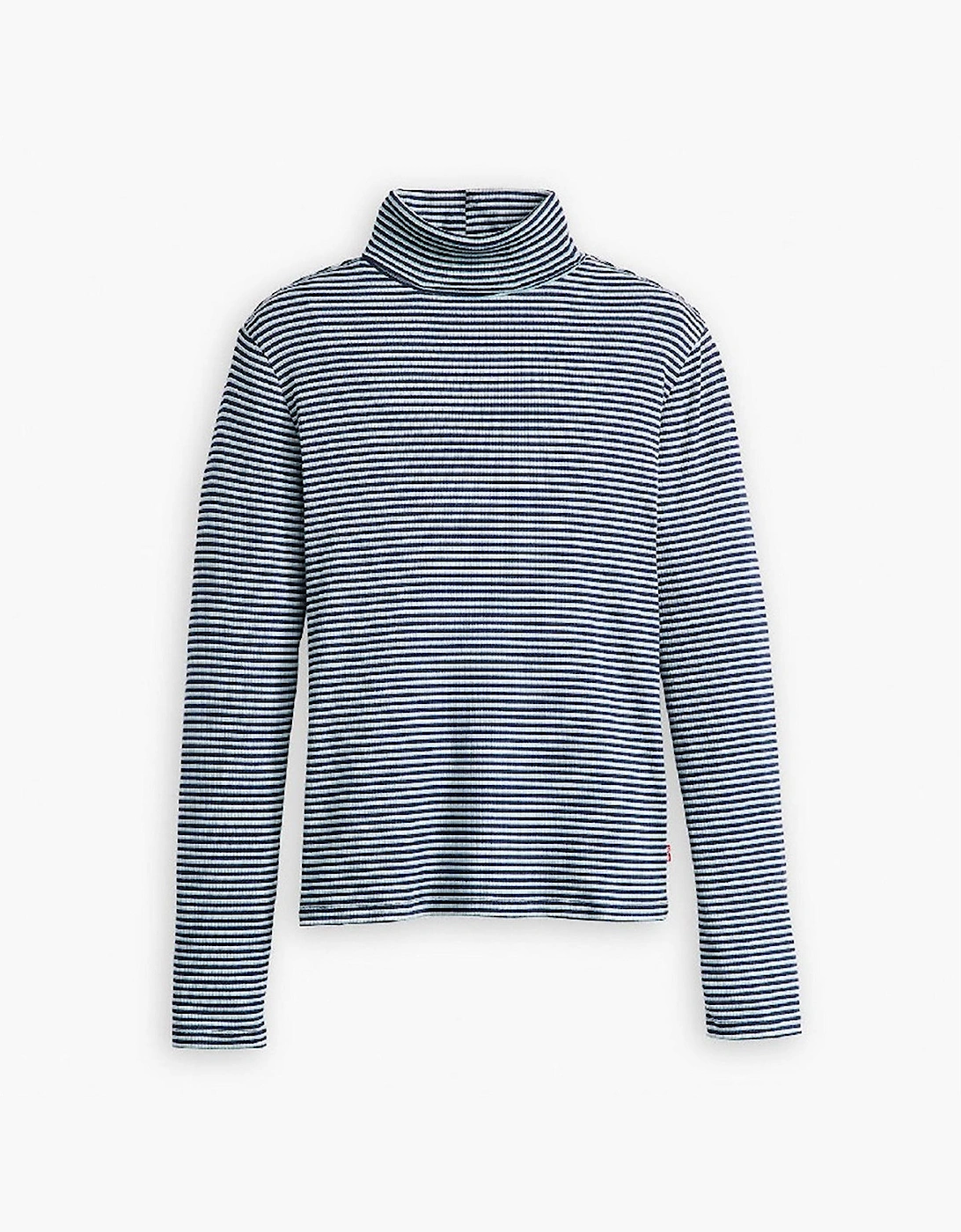 Levis Women's Navy Levi's Turtleneck Long Sleeve Slim Fit T-Shirt - Size 8