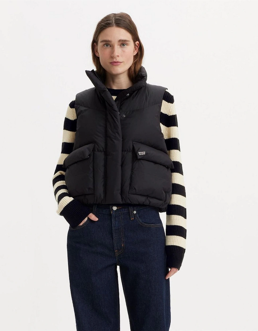 Western Anthracite Snap Button Front Pocket Gilet