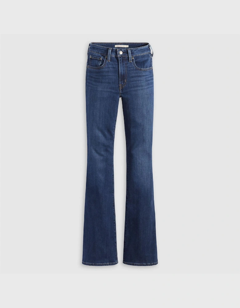 High Rise Flared Five Pocket Jeans