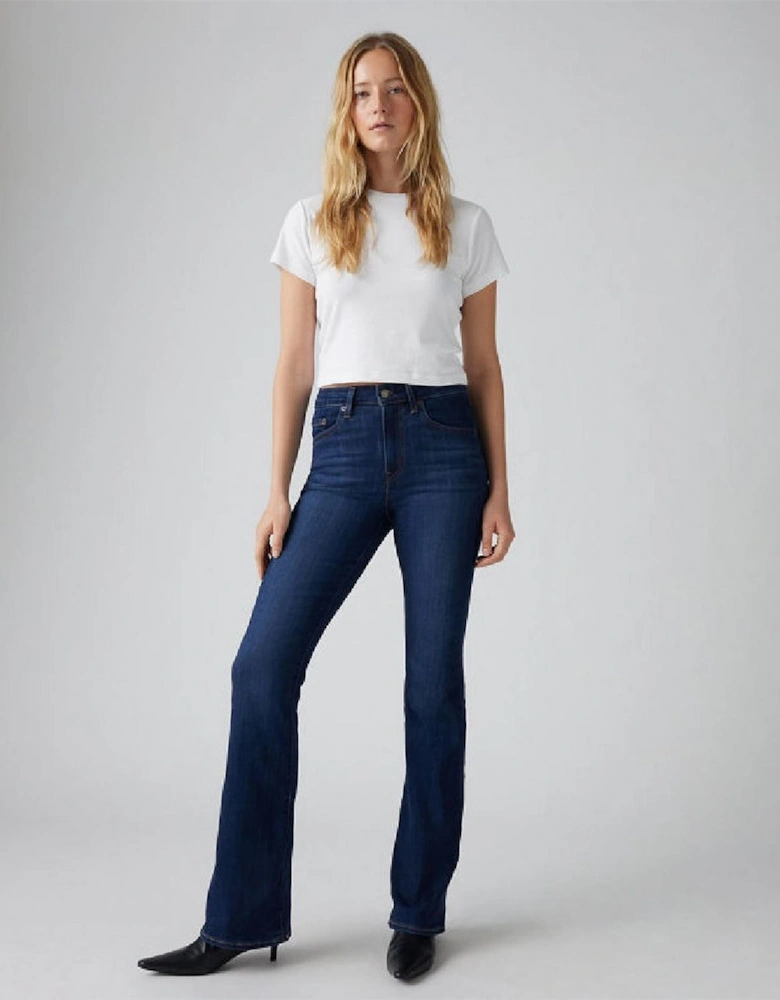 High Rise Flared Five Pocket Jeans