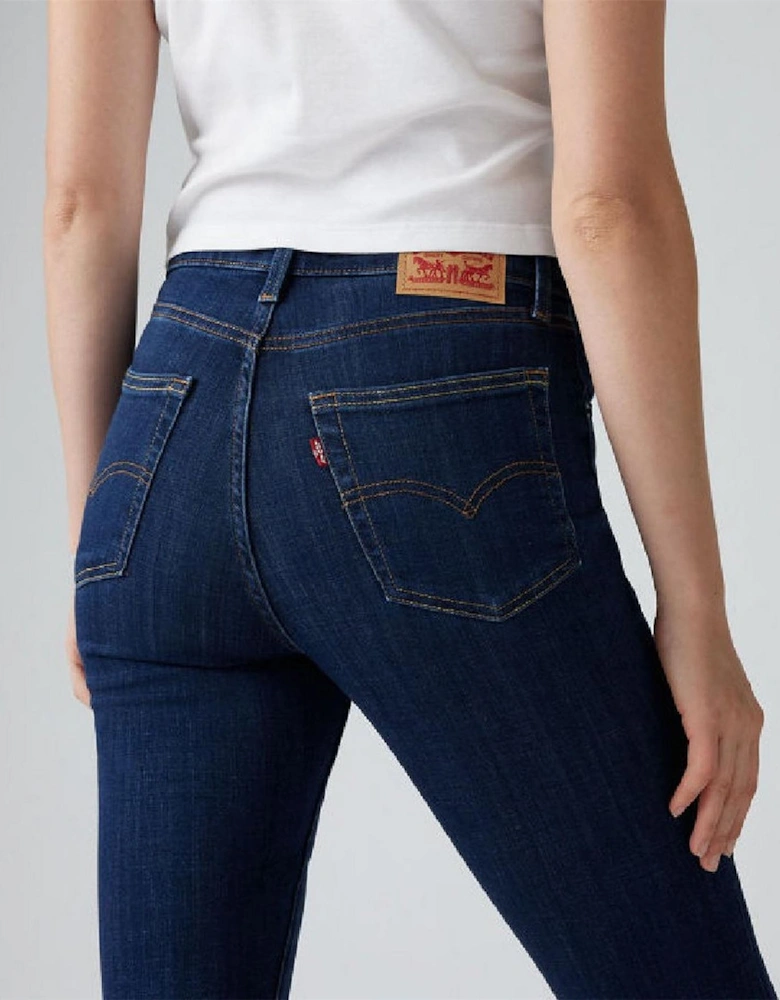 High Rise Flared Five Pocket Jeans