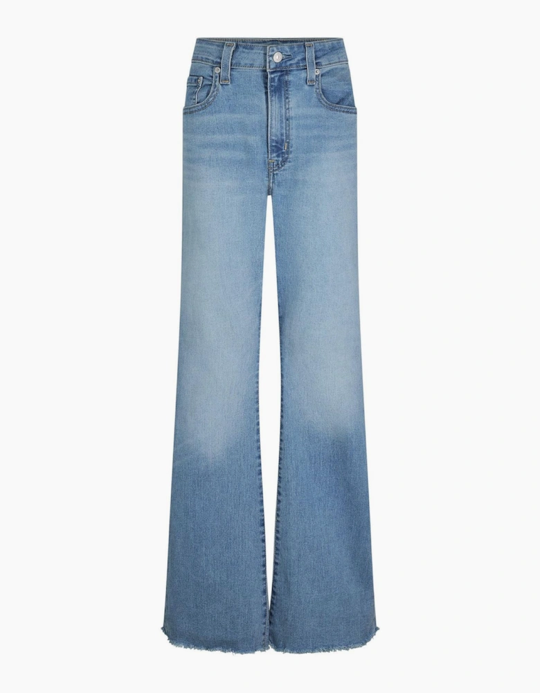 High Rise Flared Five Pocket Jeans