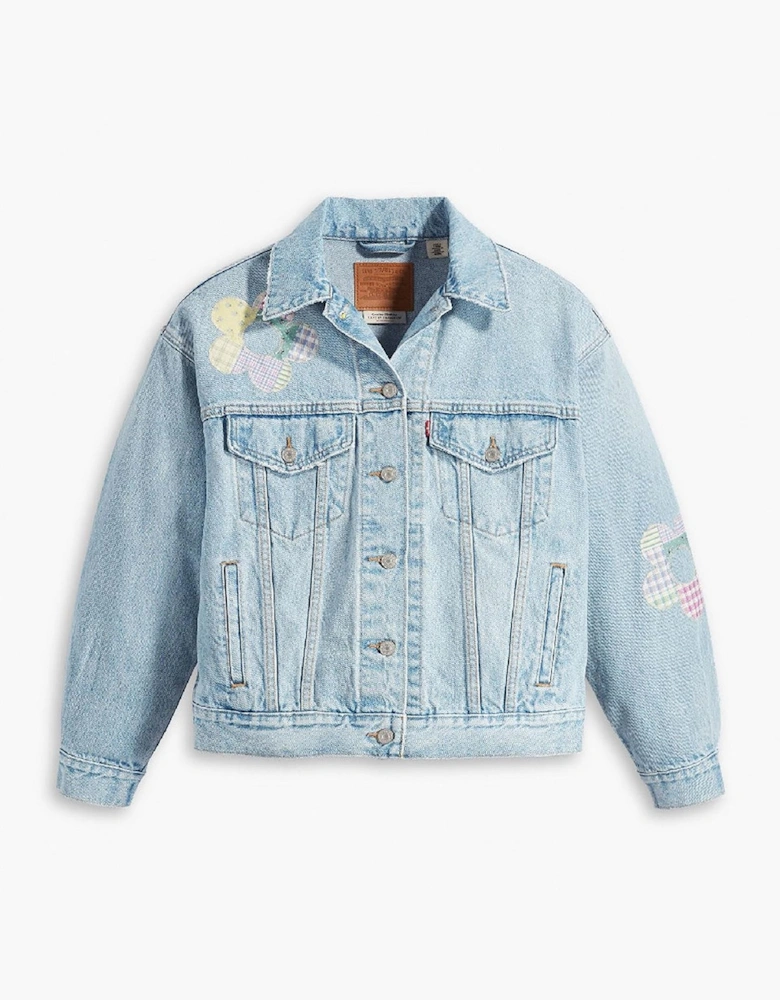 Fresh As A Daisy Patchwork Trucker Denim Jacket