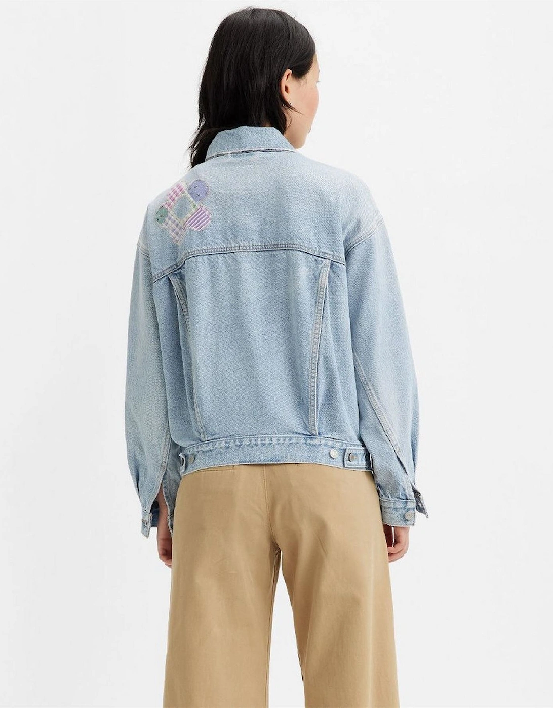 Fresh As A Daisy Patchwork Trucker Denim Jacket
