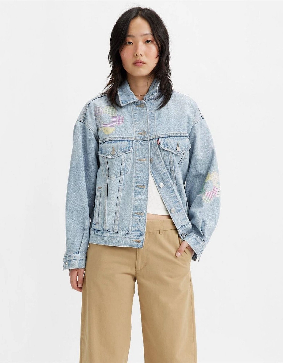 Fresh As A Daisy Patchwork Trucker Denim Jacket