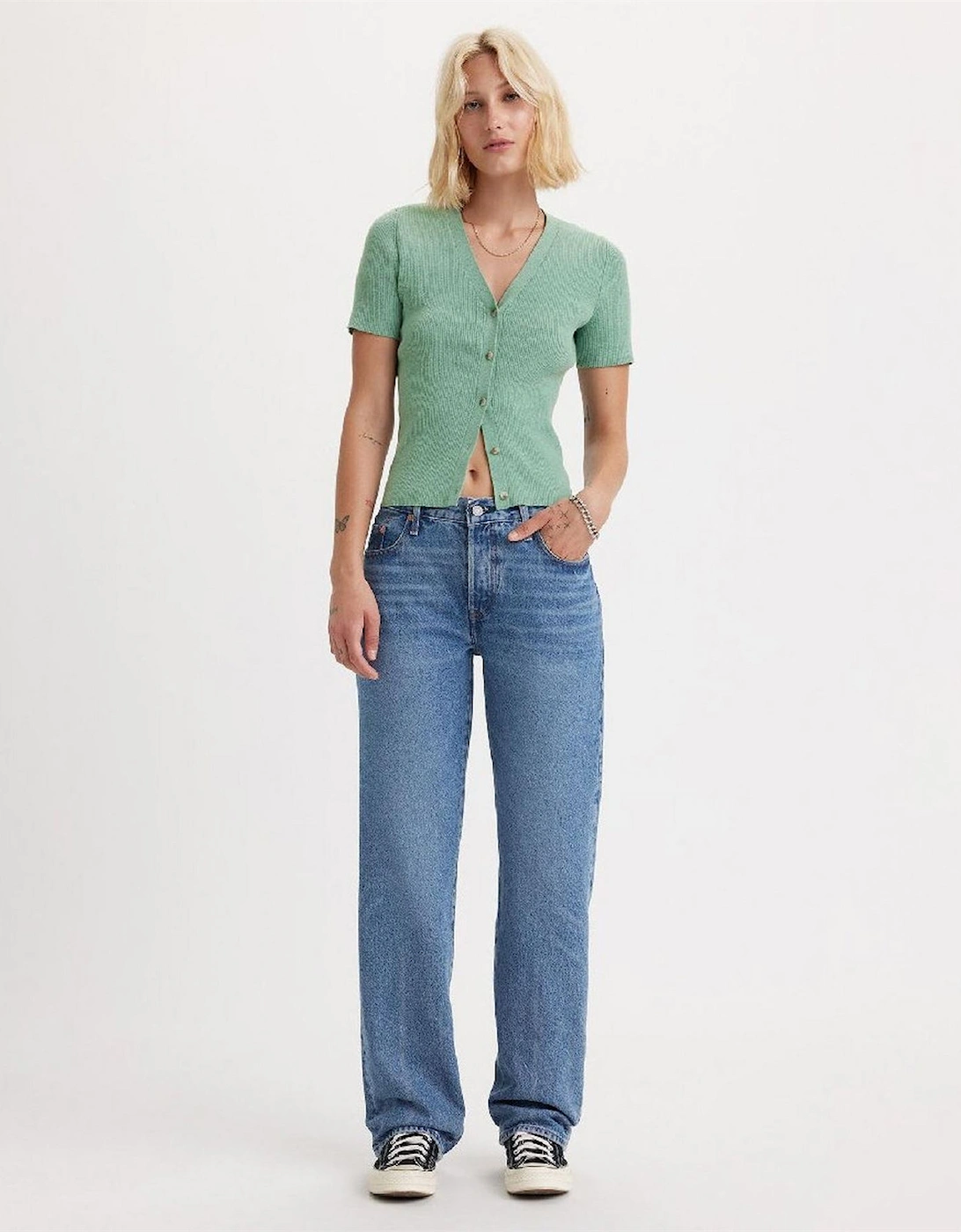 90s High Rise Straight Leg Jeans