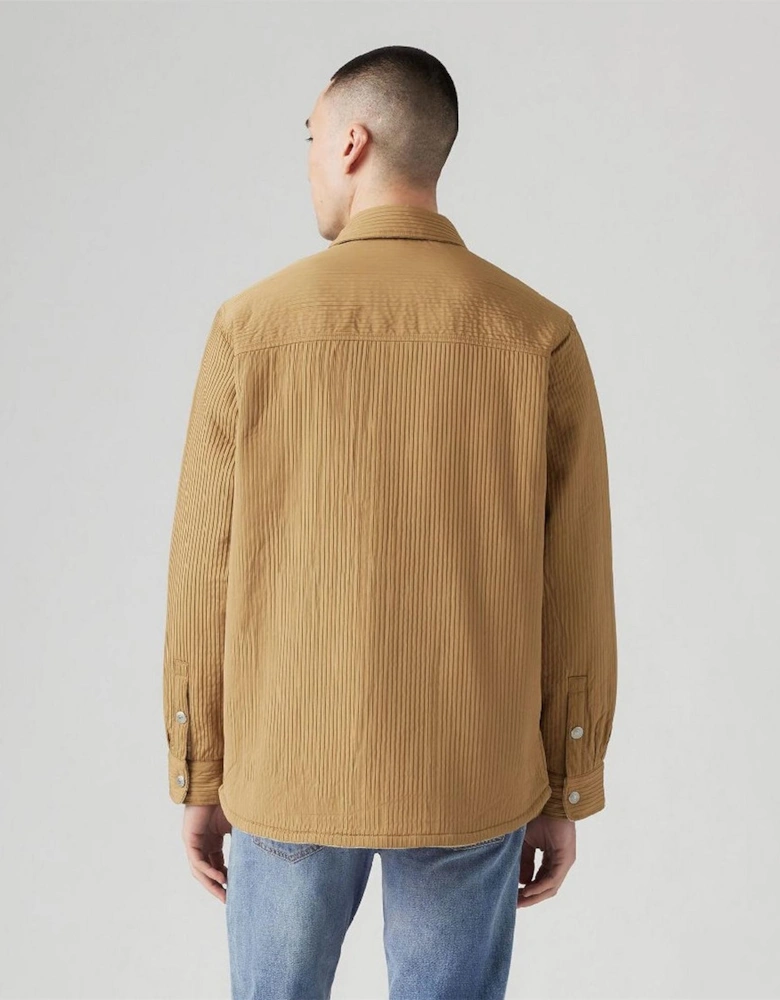 Bryant Snap Button Solid Patterned Overshirt