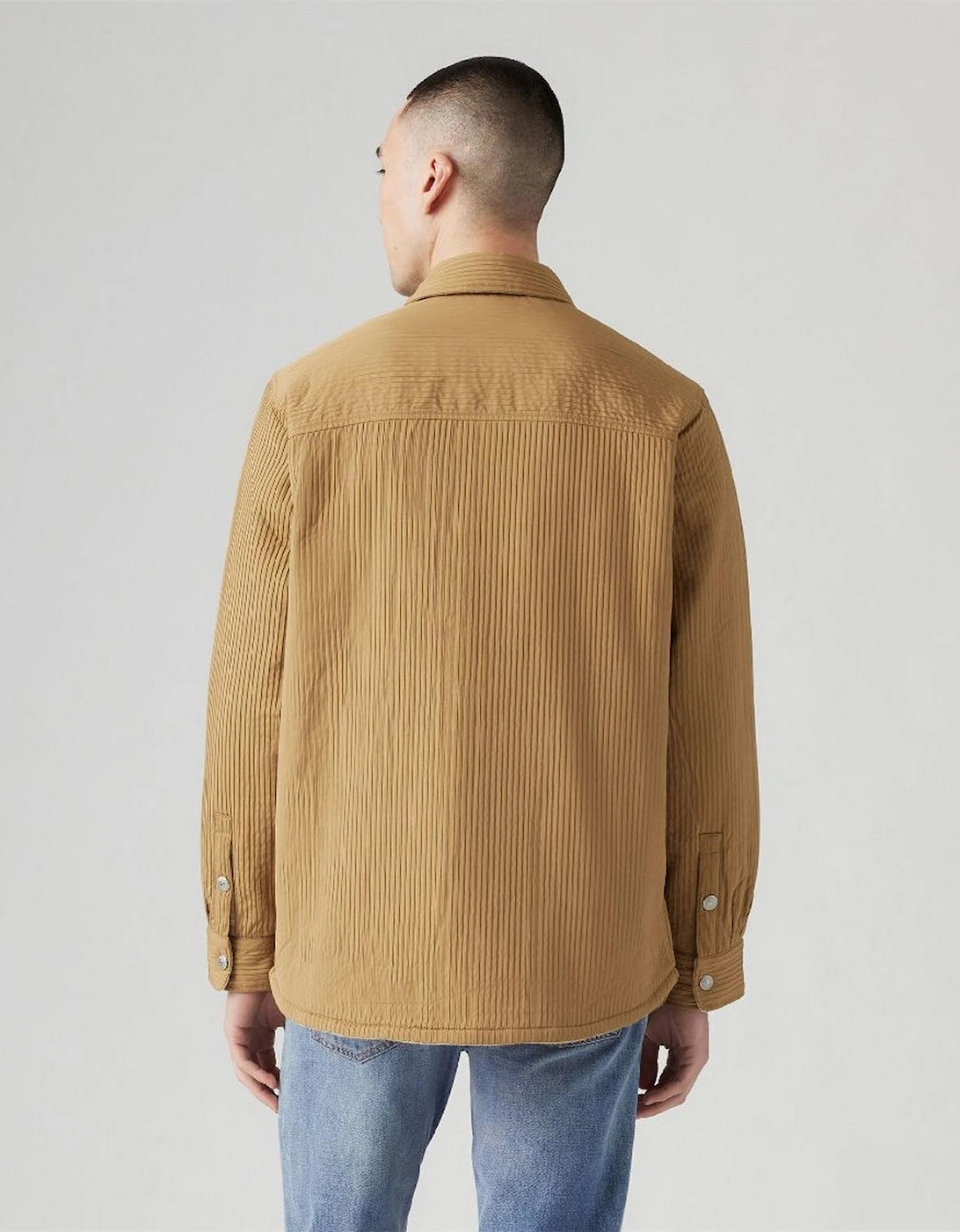Bryant Snap Button Solid Patterned Overshirt