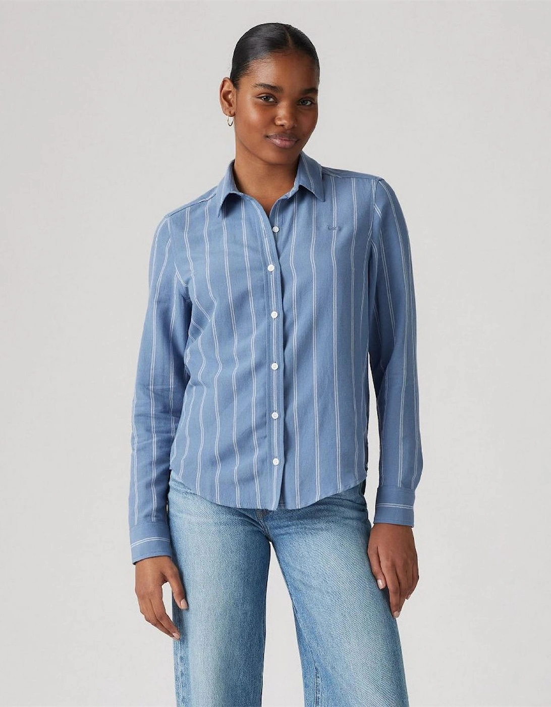 Collared Neck Long Sleeve Regular Fit Shirt