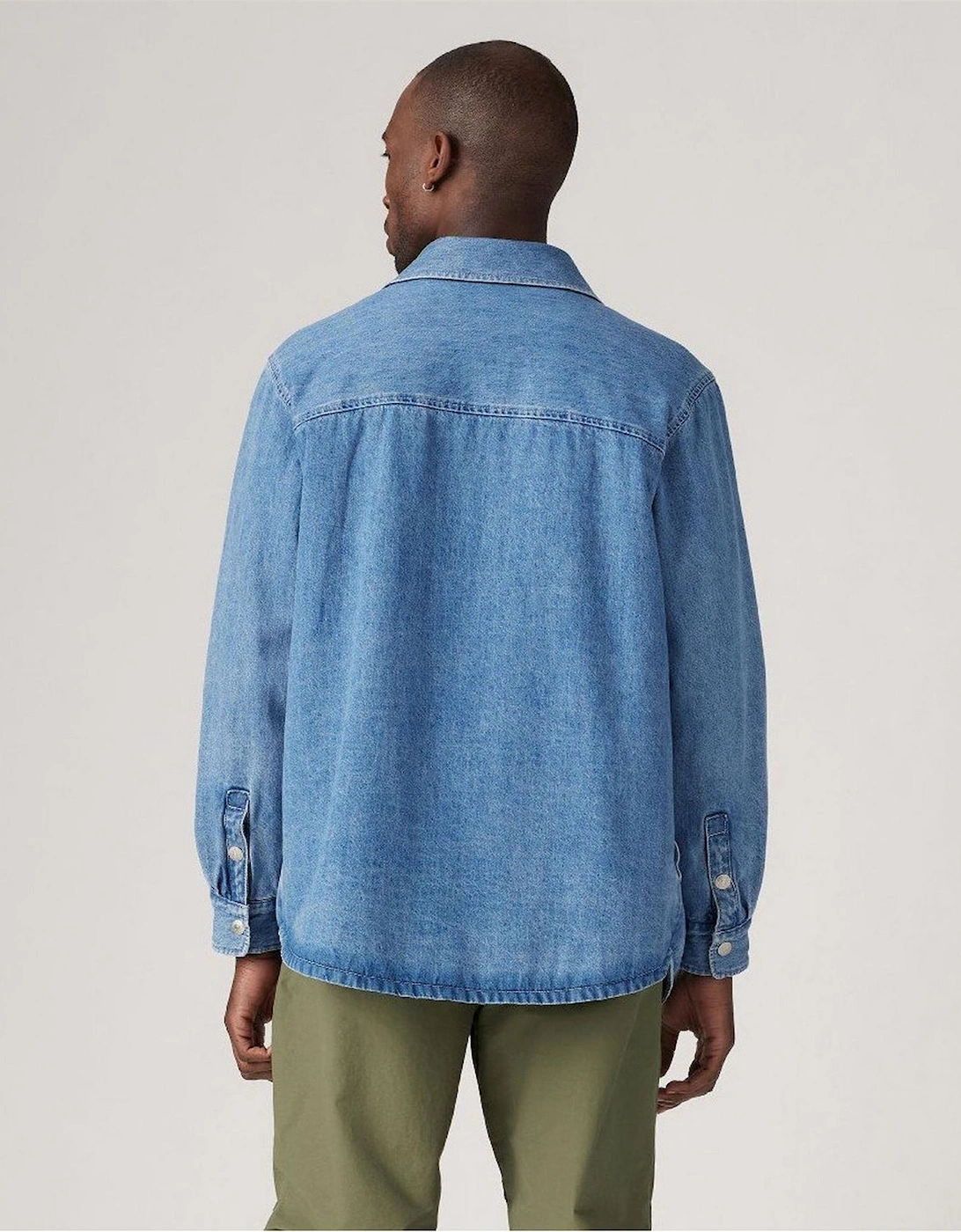 Bryant Snap Button Solid Patterned Overshirt