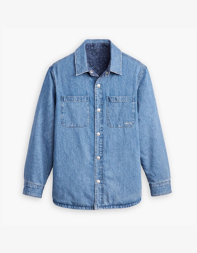 Bryant Snap Button Solid Patterned Overshirt