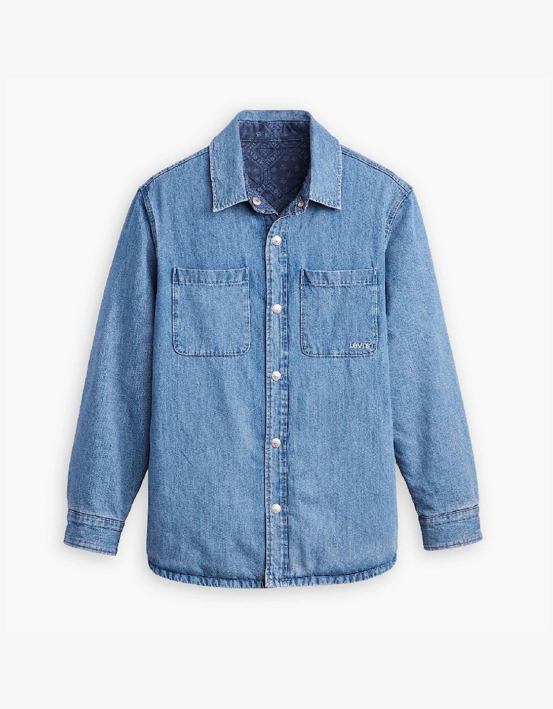 Bryant Snap Button Solid Patterned Overshirt