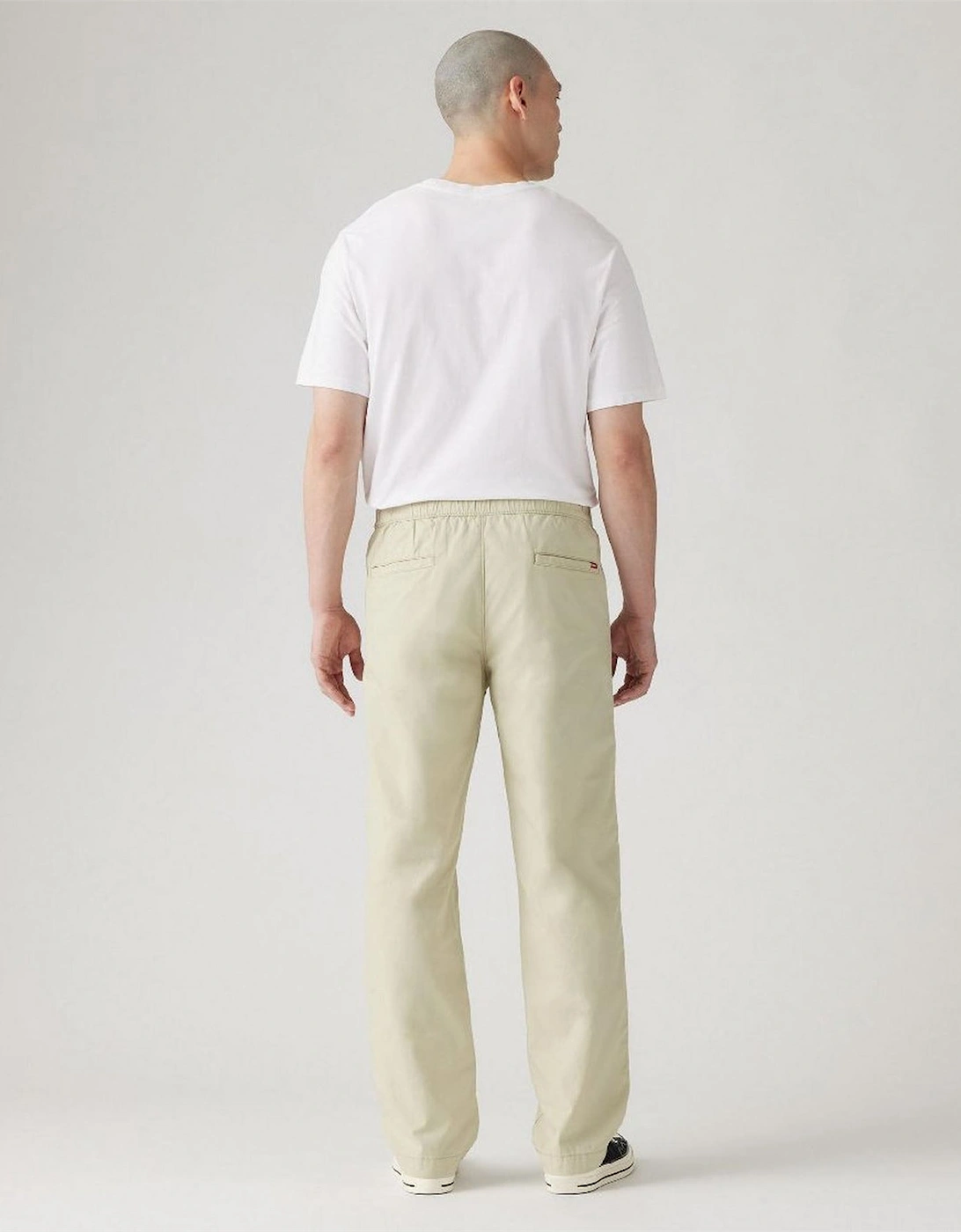 Solid Patterned Relaxed Straight Chinos
