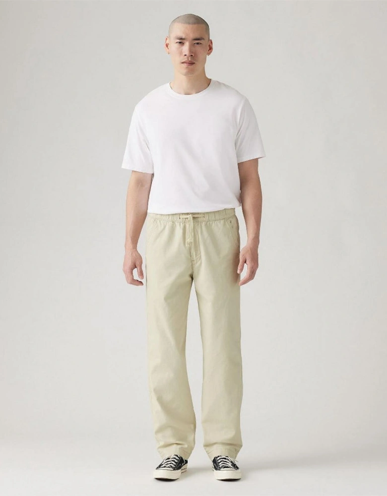Solid Patterned Relaxed Straight Chinos