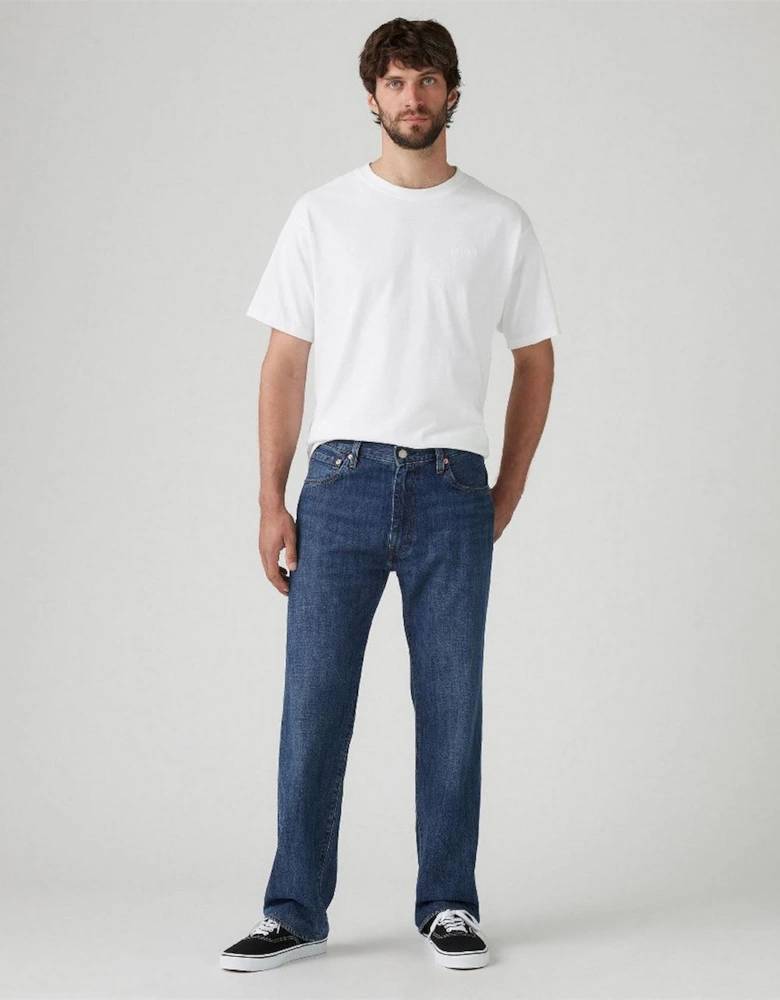 Relaxed Straight Mid Rise Jeans