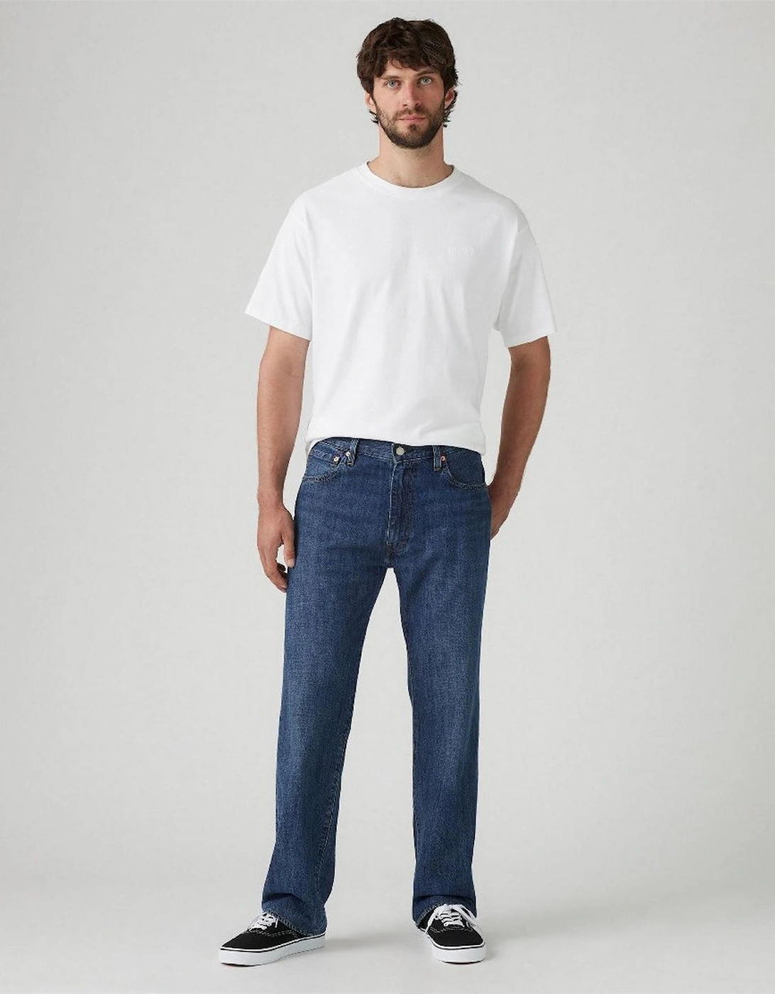 Relaxed Straight Mid Rise Jeans