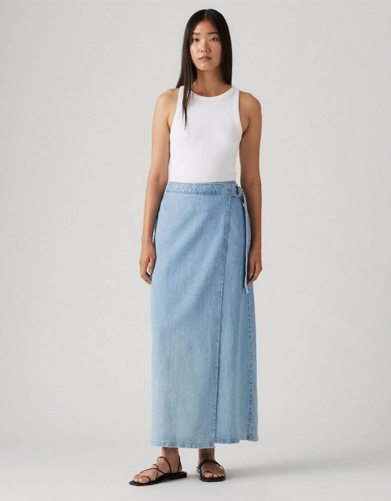 Column Wrap Skirt Wrapped In B