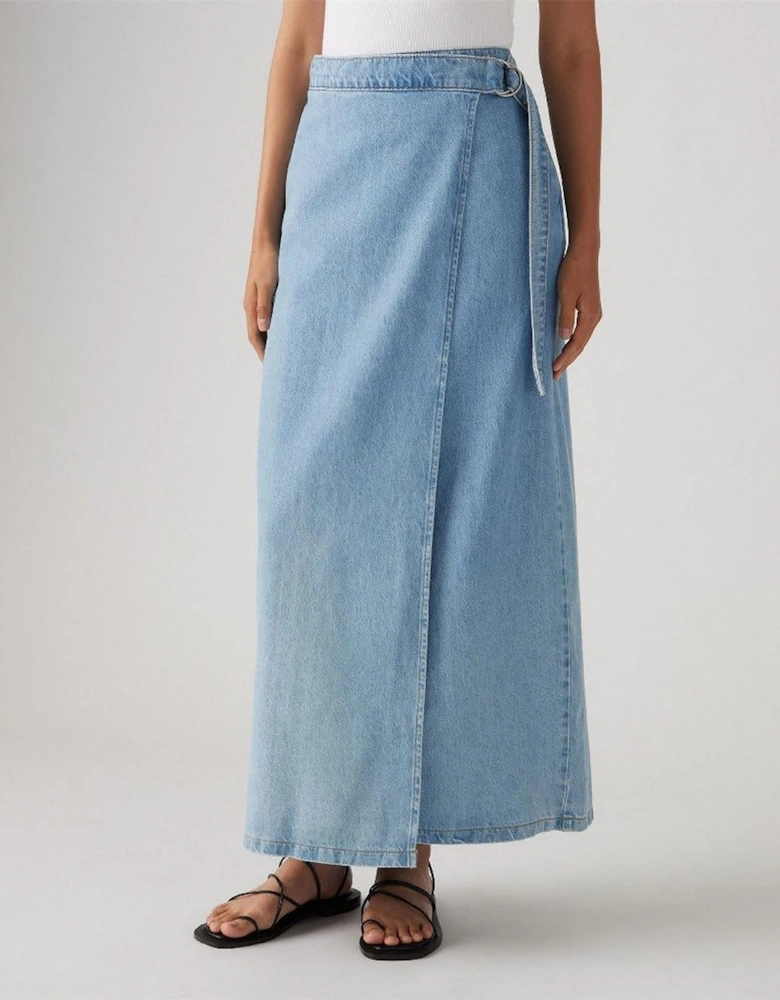 Column Wrap Skirt Wrapped In B
