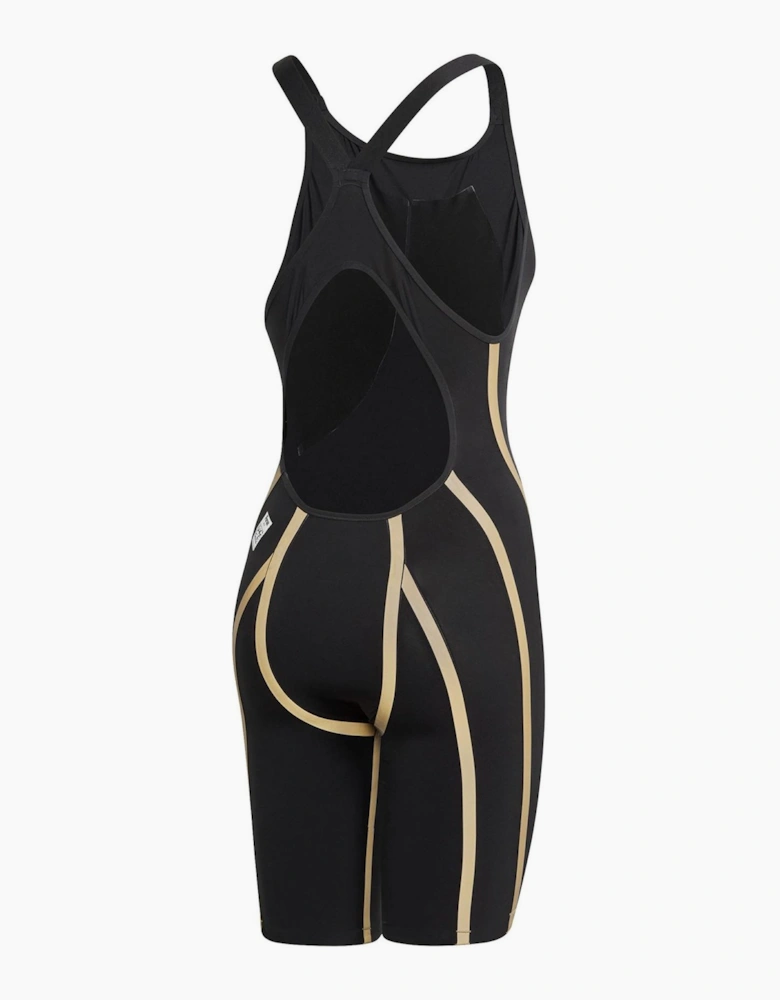 Striped Patterned Scoop Neck One Piece Swimsuit