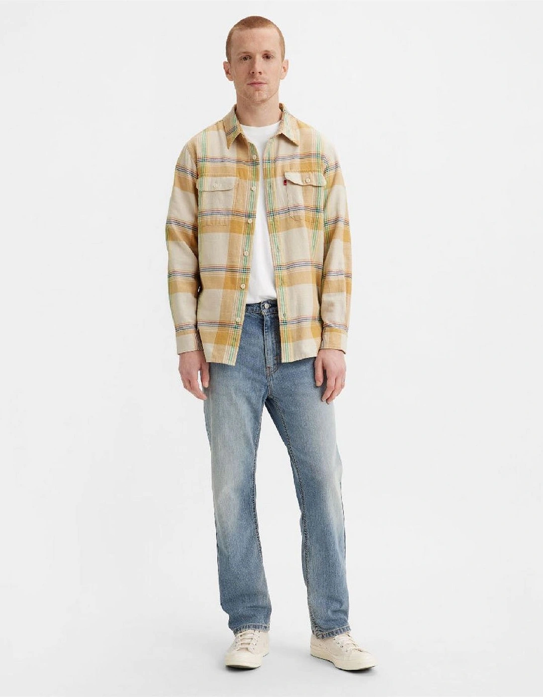 Mid Rise Tapered Fit Five Pocket Jeans