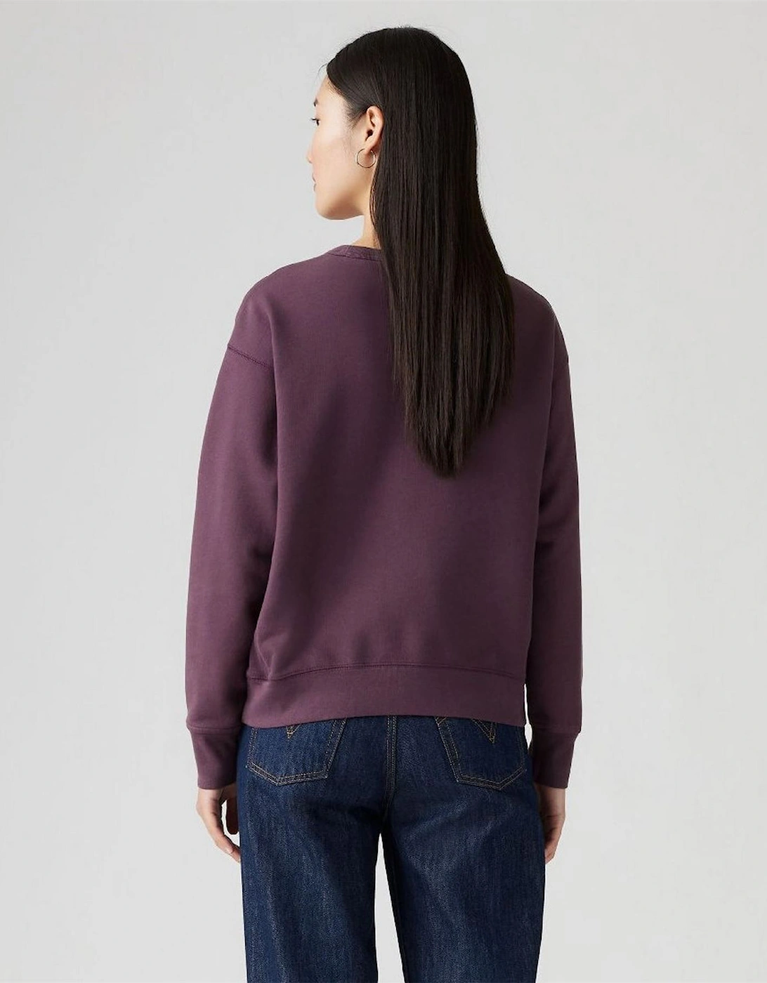 Lacoste Lettering Graphic Crew Neck Long Sleeve Sweatshirt