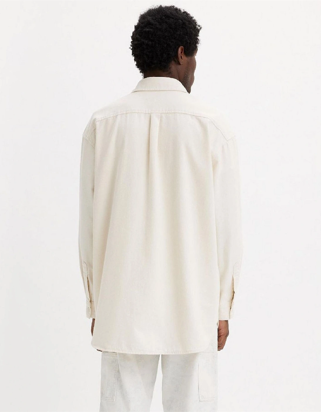 Solid Patterned Chest Pocket Overshirt