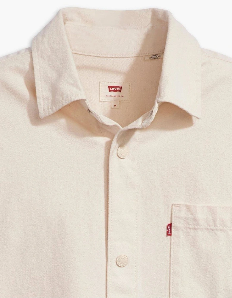 Solid Patterned Chest Pocket Overshirt