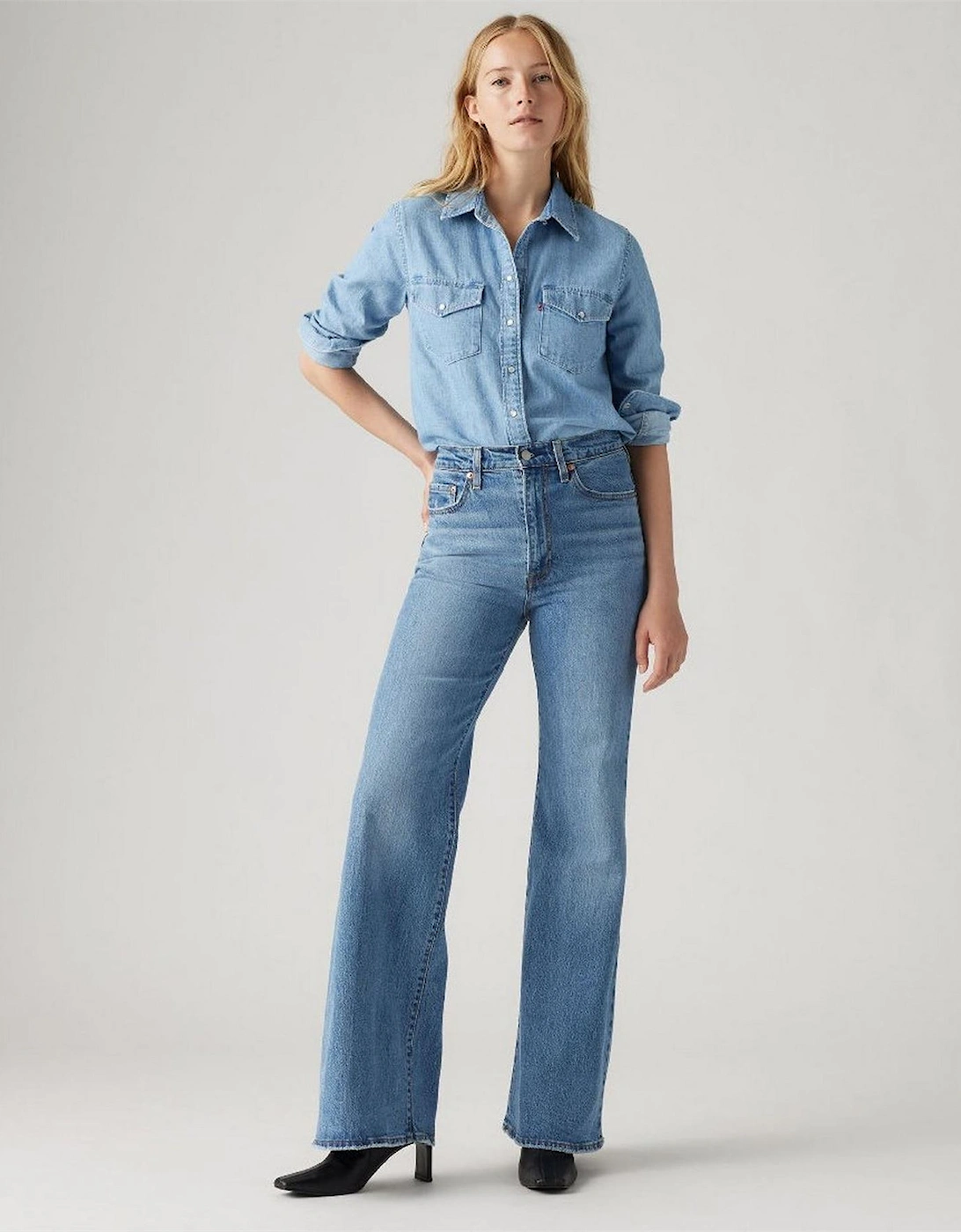 Sonoma Wide Leg High Rise Jeans