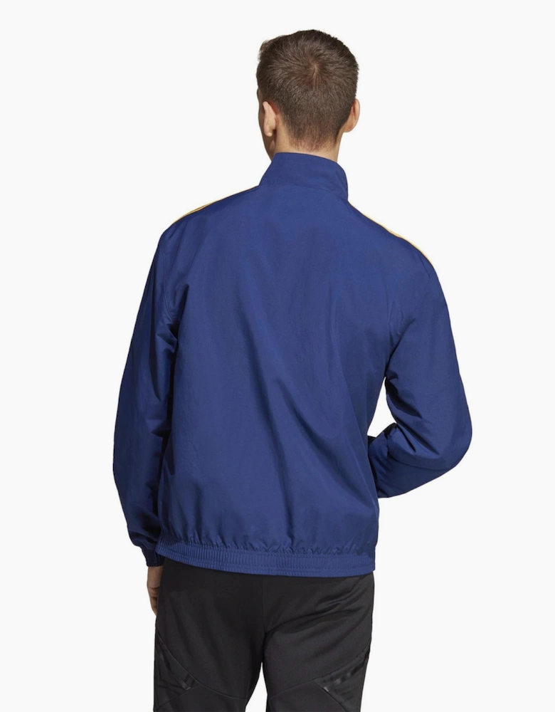 Three Stripes Patterned Rain Jacket with Ribbed Cuff