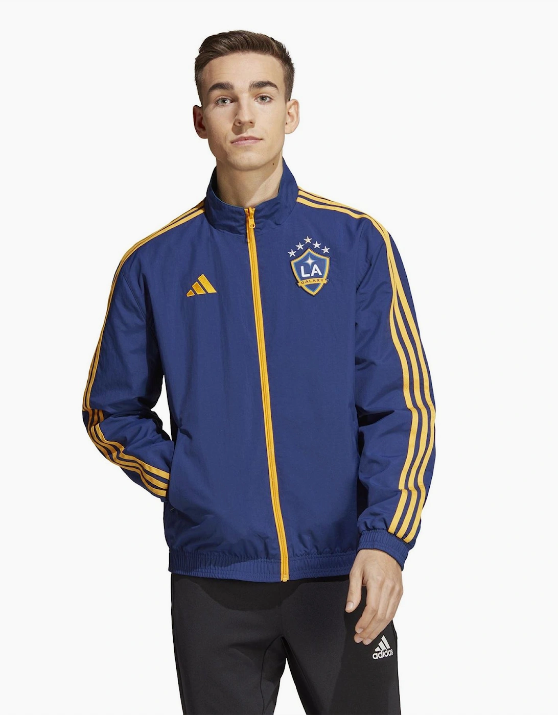 Three Stripes Patterned Rain Jacket with Ribbed Cuff