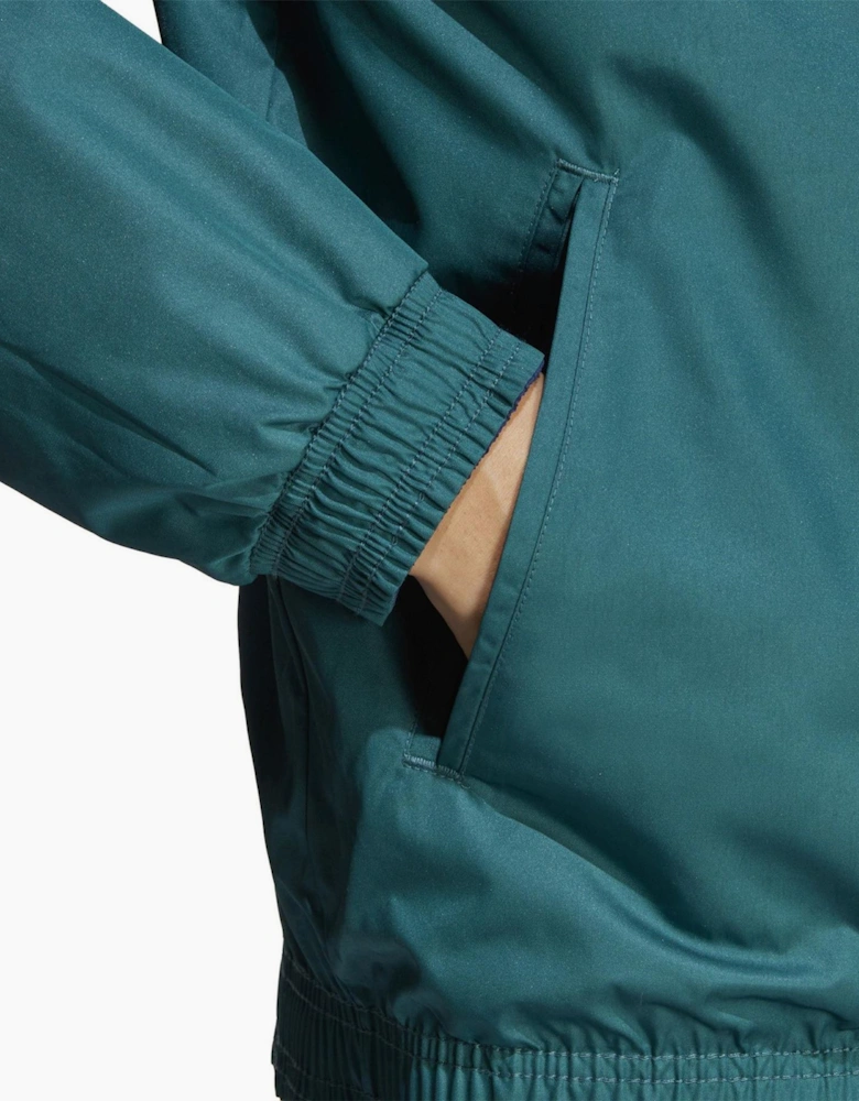 Three Stripes Patterned Rain Jacket with Ribbed Cuff