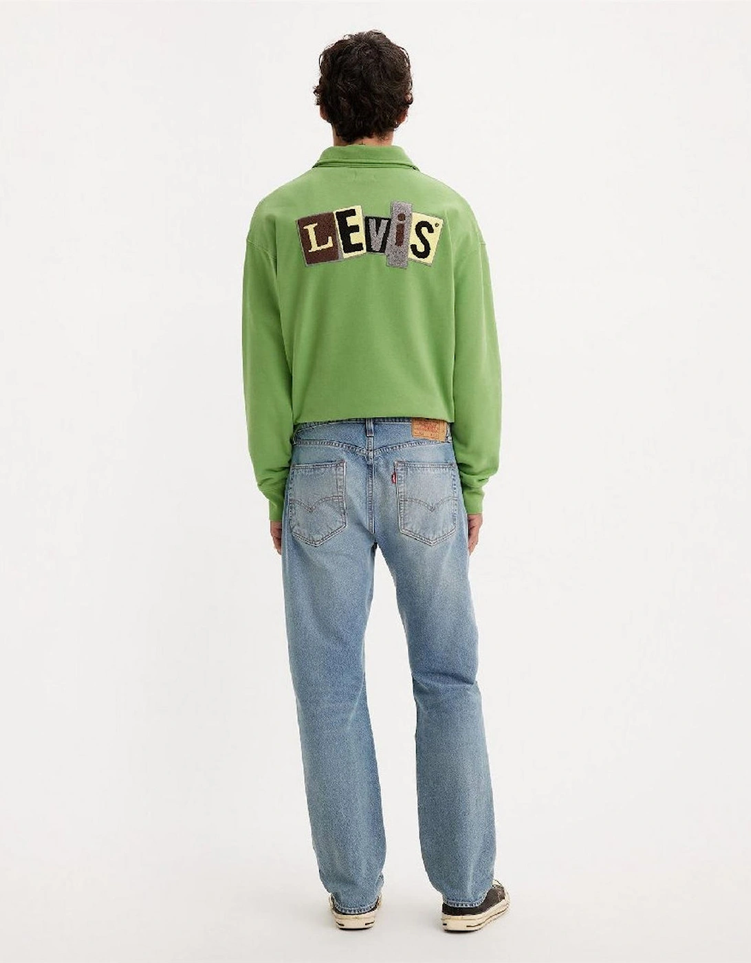 Distressed Mid Rise Straight Leg Jeans