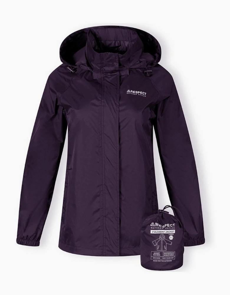 Women Packaway Waterproof Jacket Purple 36 48