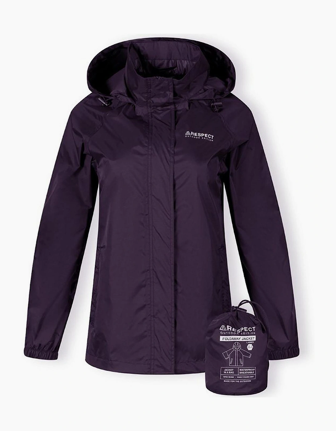 Women Packaway Waterproof Jacket Purple 36 48, 7 of 6