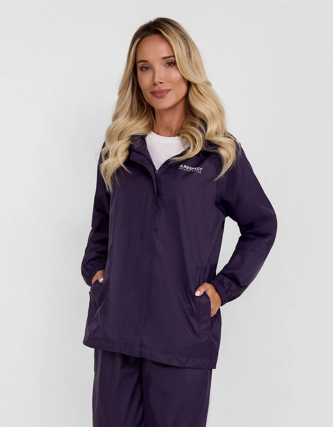 Women Packaway Waterproof Jacket Purple 36 48