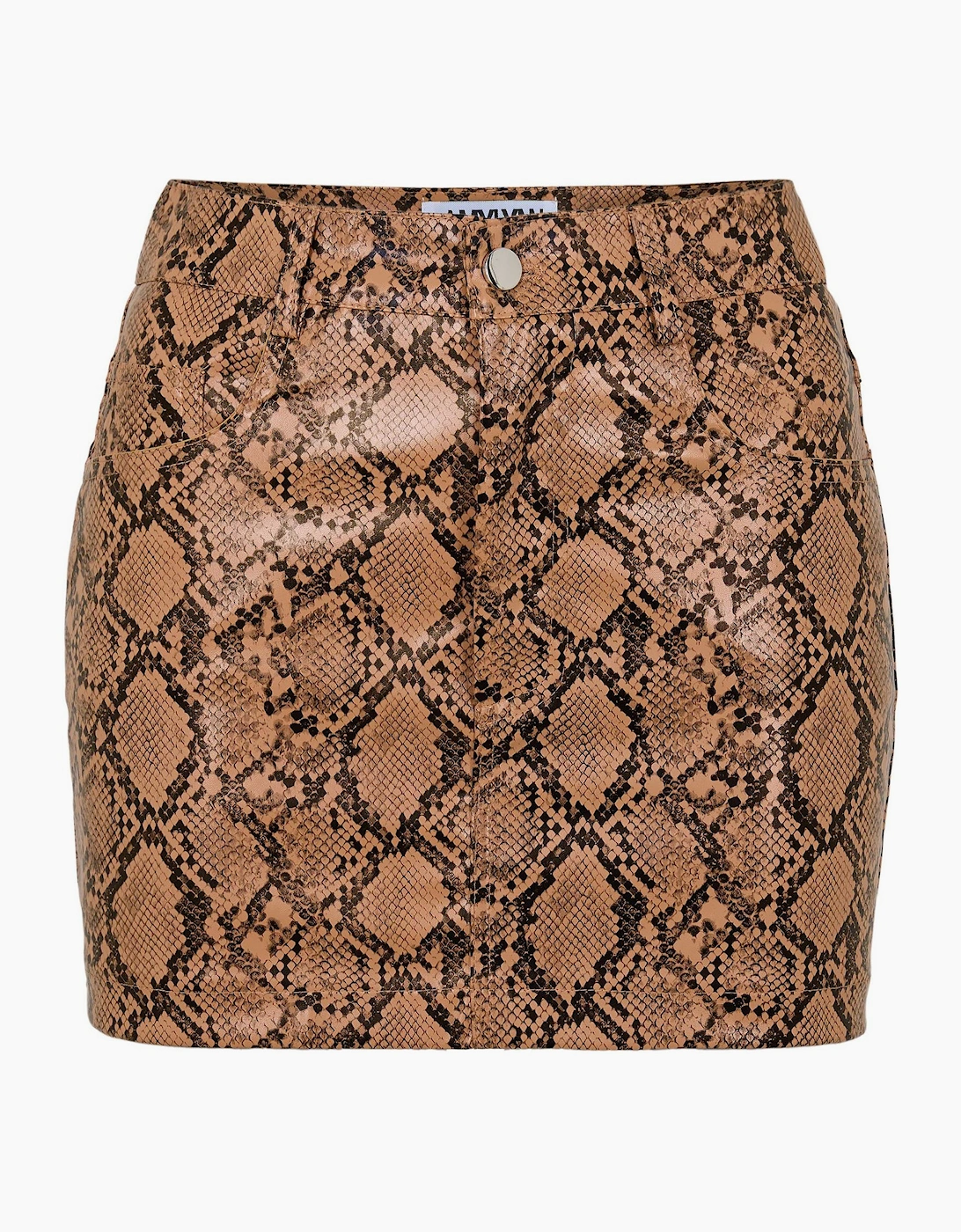 Regular Fit Mini Snake Patterned Skirt