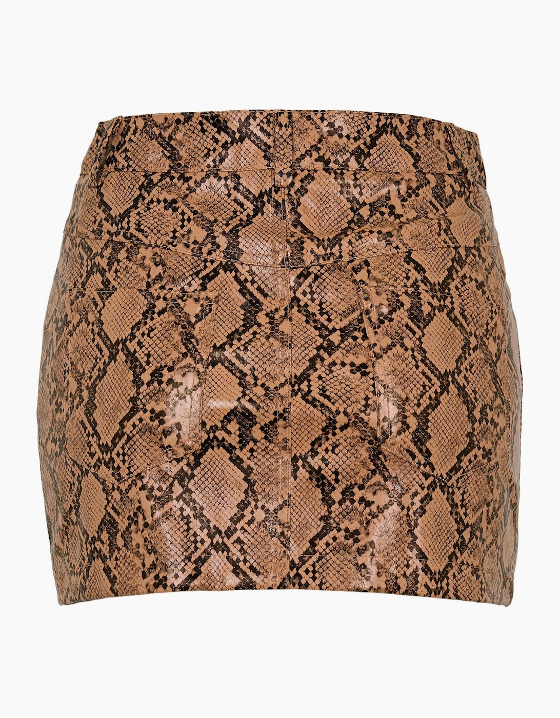 Regular Fit Mini Snake Patterned Skirt