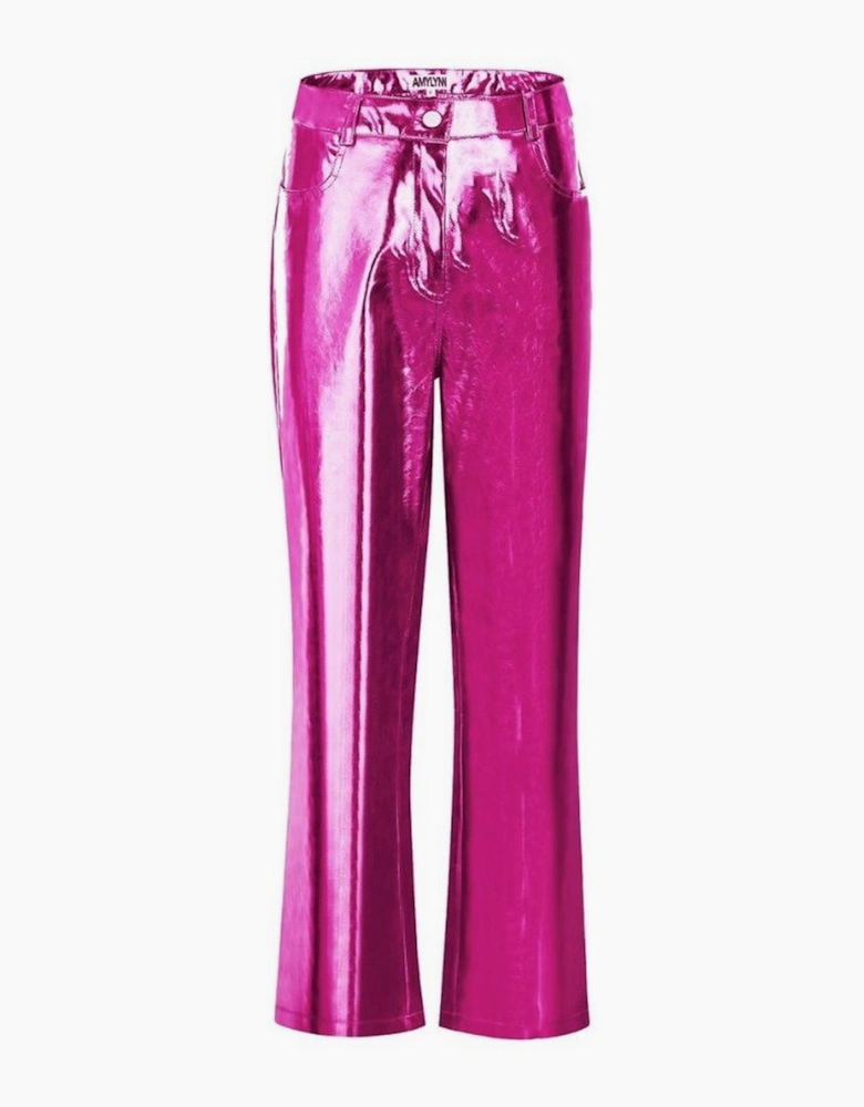 Lupe Metallic Patterned Straight Trousers