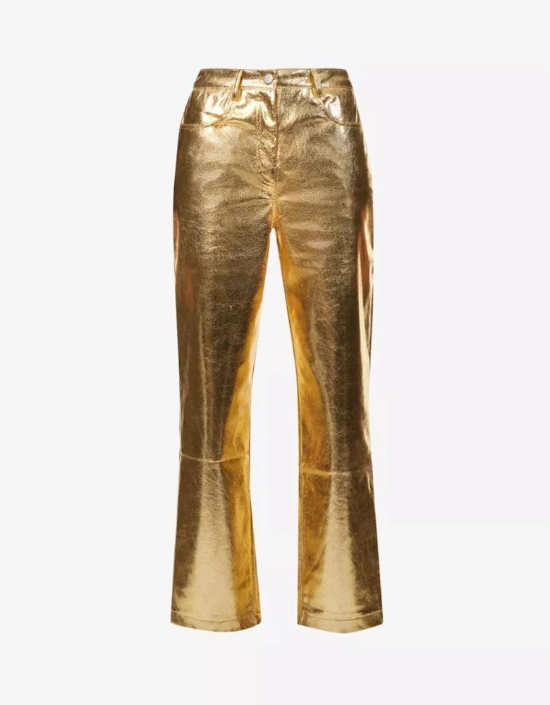 Lupe Metallic Patterned Straight Trousers