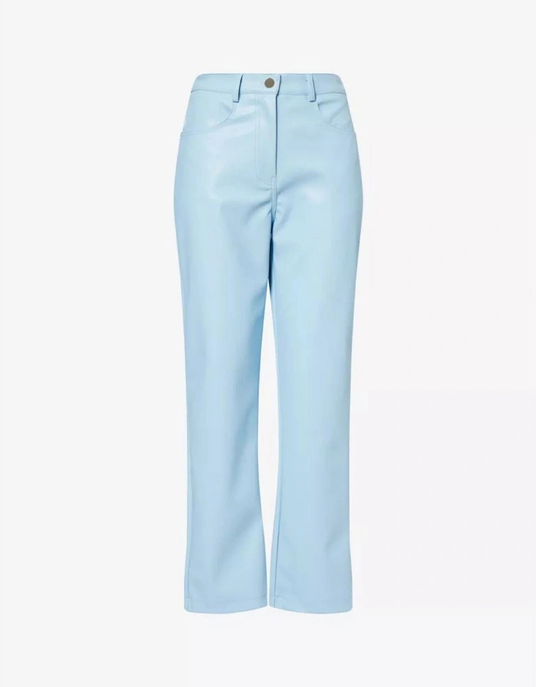 Solid Patterned Straight Fit Five Pocket Pants