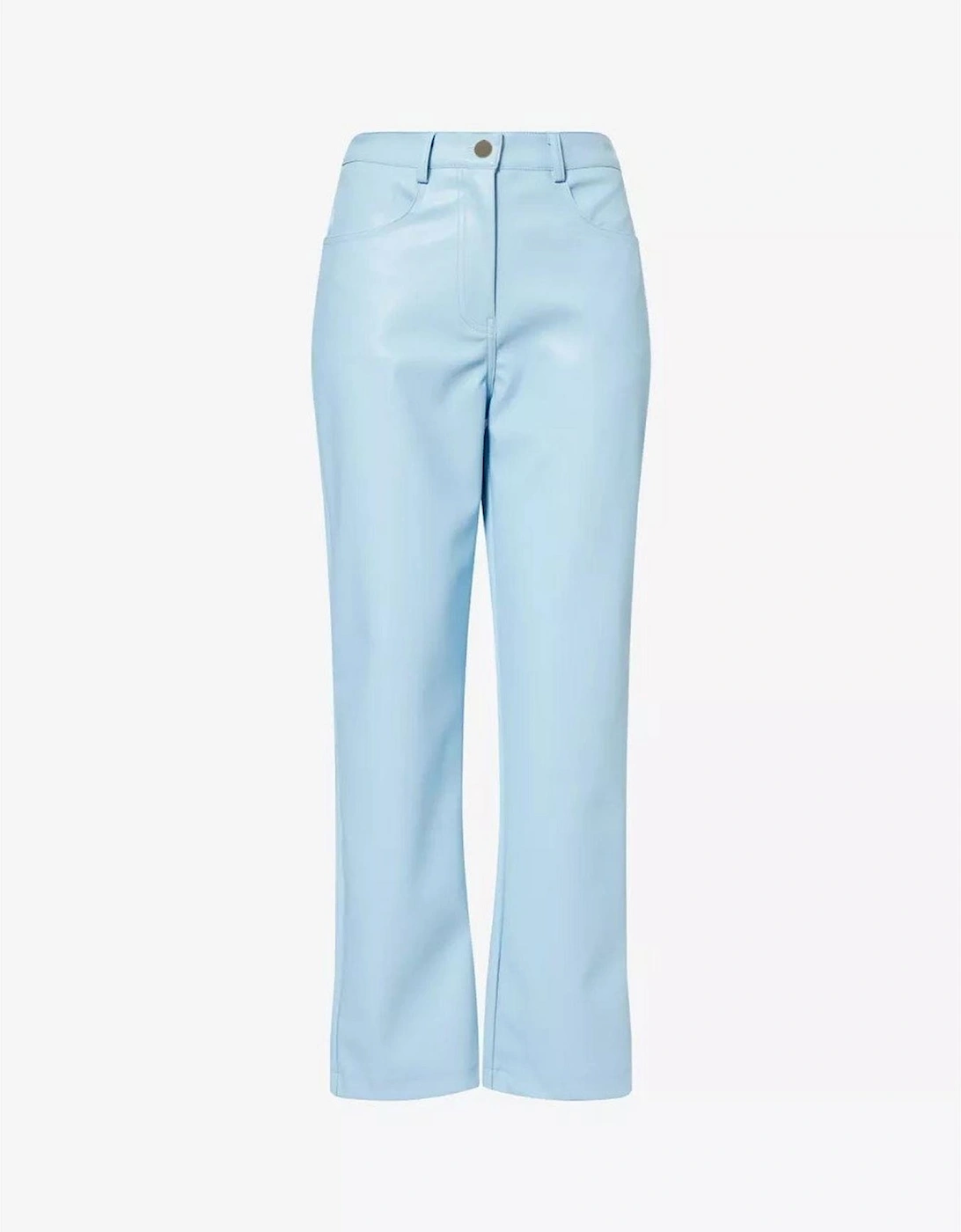Solid Patterned Straight Fit Five Pocket Pants