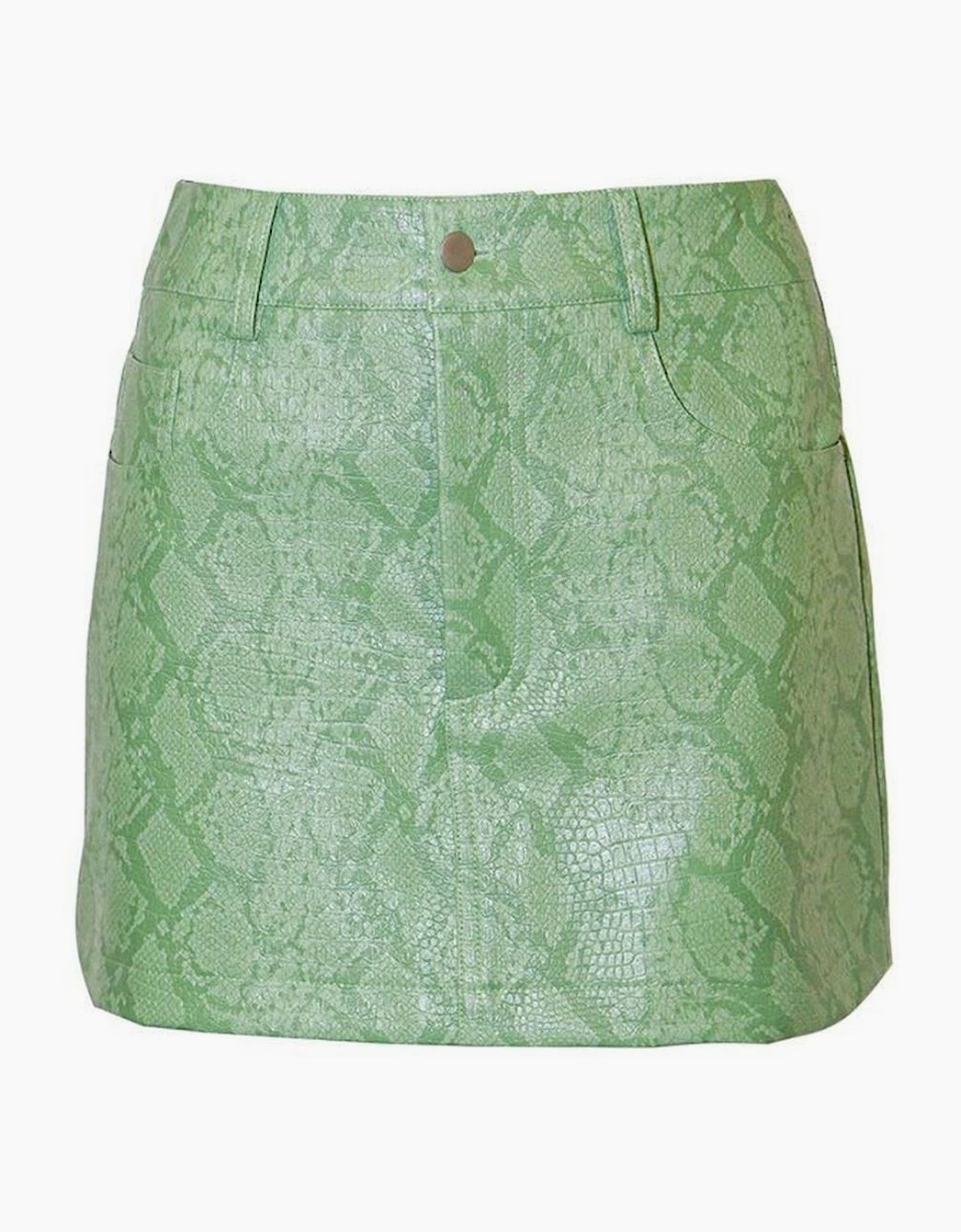 Snake Patterned Mini 5 Pocket Skirt