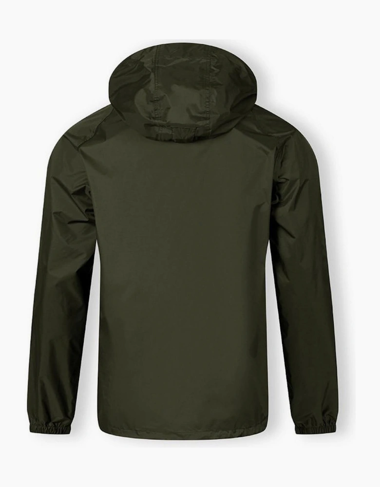 Men Packaway Waterproof Jacket With Hood Khaki