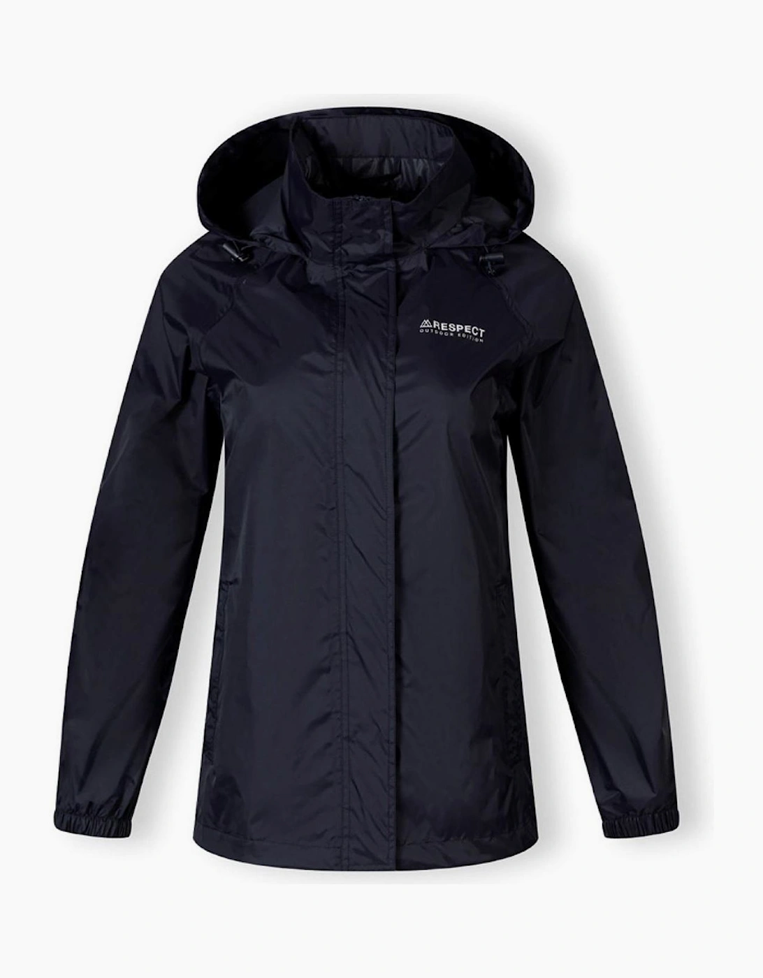 Women Packaway Waterproof Jacket With Zipped Pockets Navy