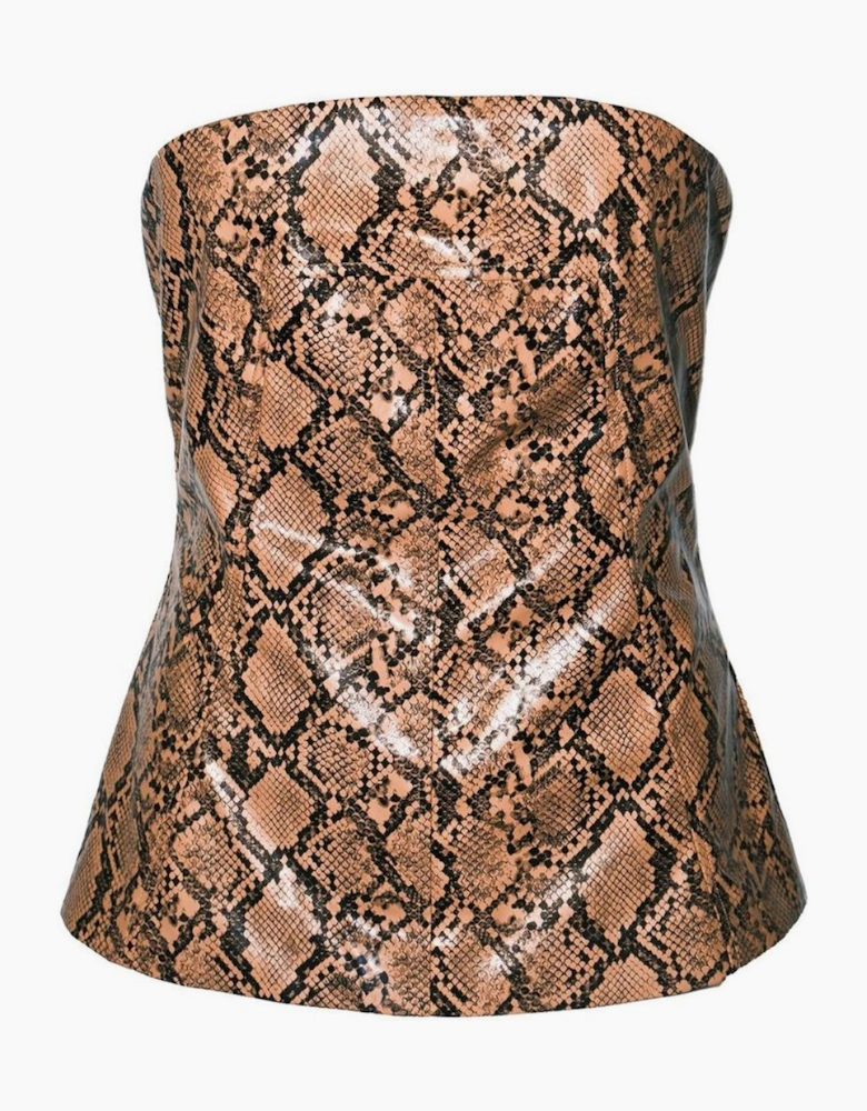 Snake Print Tube Sleeveless Top
