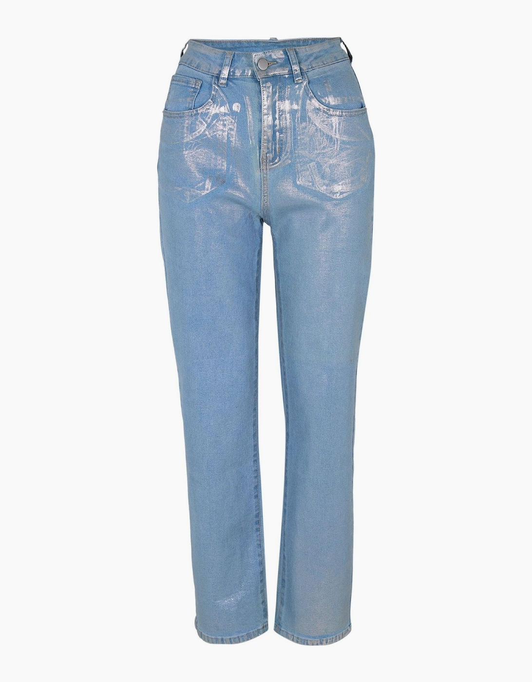Lupe Metallic Patterned Five Pocket Pants