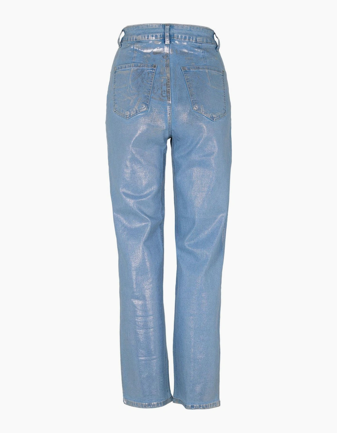 Lupe Metallic Patterned Five Pocket Pants