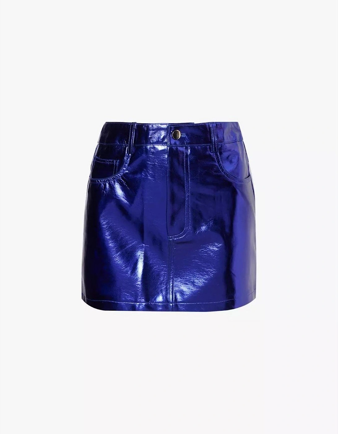 Regular Fit Metallic Patterned Mini Skirt