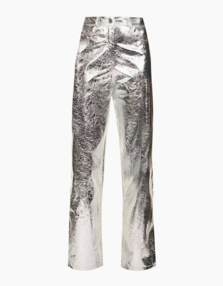 Lupe Metallic Patterned Straight Trousers